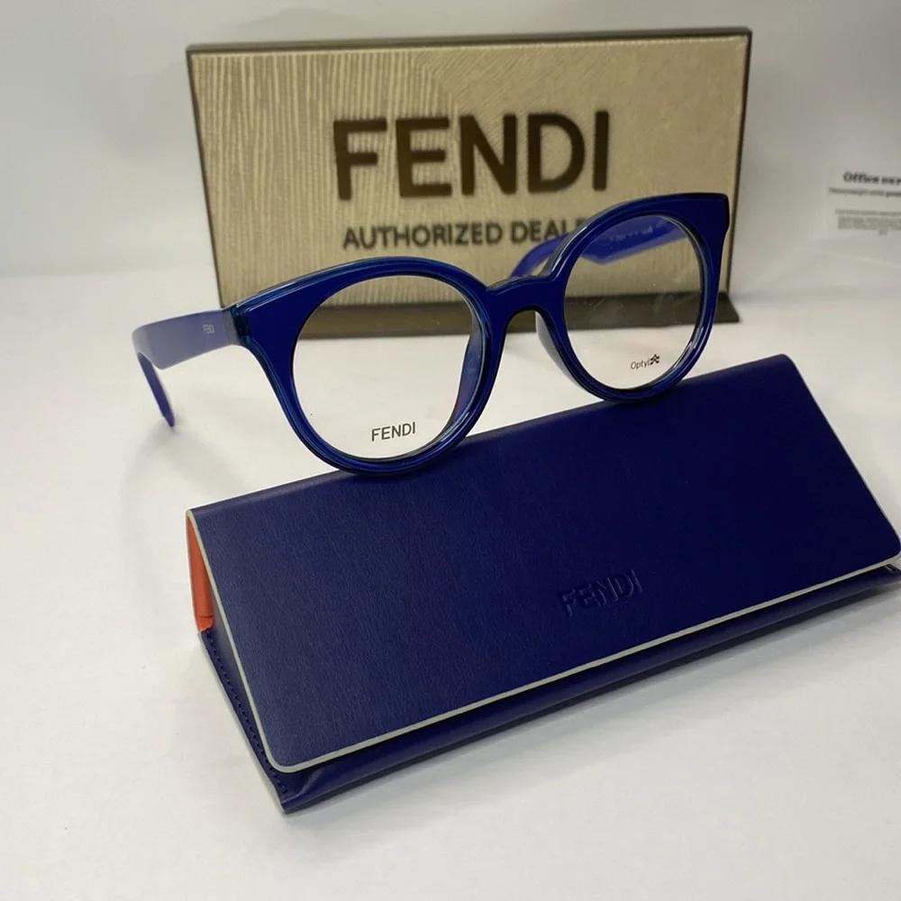 Fendi WOMEN'S FF0198 47MM OPTICAL FRAMES IN BLUE
